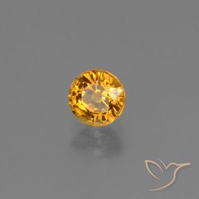 9,17 ctw natürlicher Dunkelorange-Gold Saphir, Runden, VS