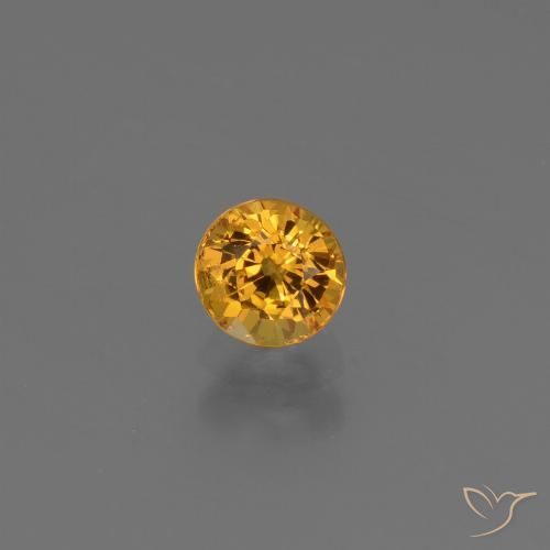 0.70ct Natürlicher Dunkelorange-Gold Saphir, Runden, VS