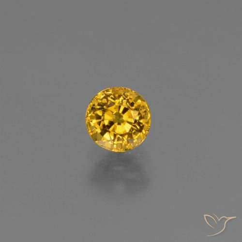 0.65ct Natürlicher Golden Saphir, Runden, VVS-VS
