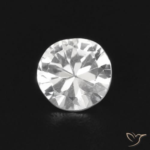 0.38ct Natürlicher Weiß Saphir, Runden, VS