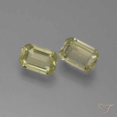 1.23 ct natürliche Blasses Gelb Saphir-Edelsteine, Oktagonschliff, VS