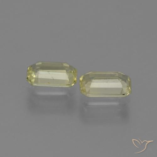 1.23 ct natürliche Blasses Gelb Saphir-Edelsteine, Oktagonschliff, VS