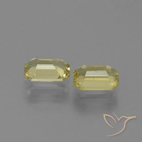 1.29 ct natürliche Mittelgelb Saphir-Edelsteine, Oktagonschliff, VS