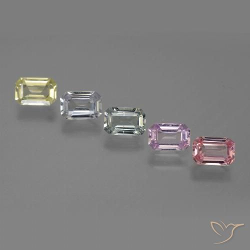 3.23 ct natürliche Mehrfarbig Saphir-Edelsteine, Oktagonschliff, VVS-VS