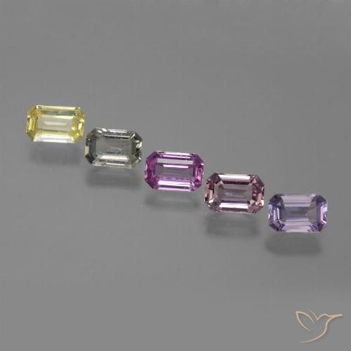 3.19 ct natürliche Mehrfarbig Saphir-Edelsteine, Oktagonschliff, VVS-VS