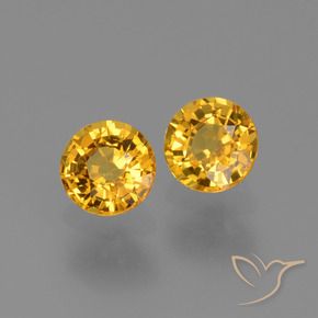 1.21 ct natürliche Mittelgold Saphir-Edelsteine, Runden, VVS