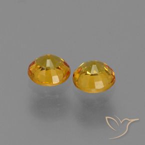 1.21 ct natürliche Mittelgold Saphir-Edelsteine, Runden, VVS