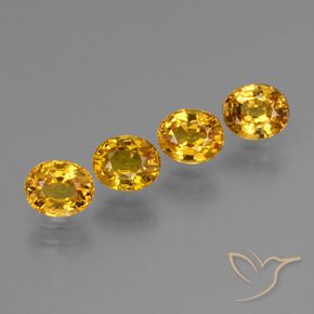 3.19 ct natürliche Orange-Gold Saphir-Edelsteine, Oval, VS