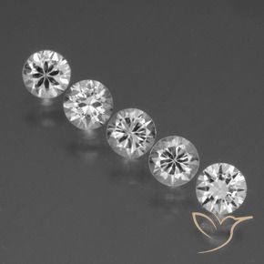 1.78 ct natürliche Klares Weiß Saphir-Edelsteine, Runden, VS