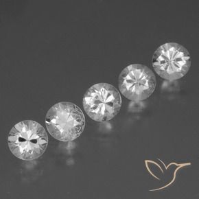 1.92 ct natürliche Weiß Saphir-Edelsteine, Runden, VVS-VS