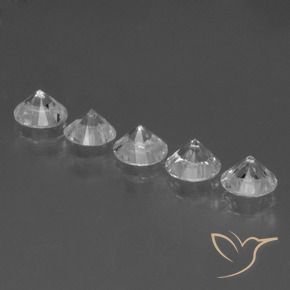 1.92 ct natürliche Weiß Saphir-Edelsteine, Runden, VVS-VS