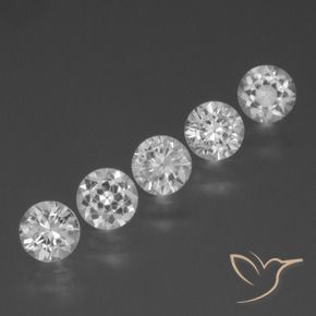 1.86 ct natürliche Weiß Saphir-Edelsteine, Runden, VVS-VS