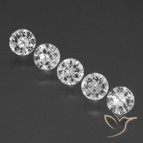 1.57 ct natürliche Weiß Saphir-Edelsteine, Runden, VVS-VS