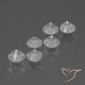 2.35 ct natürliche Weiß Saphir-Edelsteine, Runden, VVS-VS