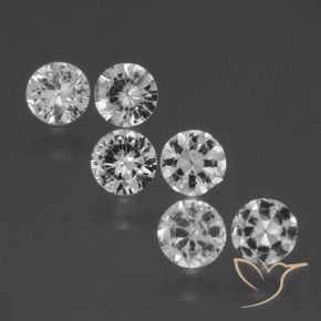 2.07 ct natürliche Weiß Saphir-Edelsteine, Runden, VS