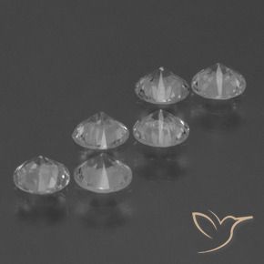 2.07 ct natürliche Weiß Saphir-Edelsteine, Runden, VS