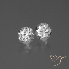 0.74 ct natürliche Weiß Saphir-Edelsteine, Runden, VVS-VS