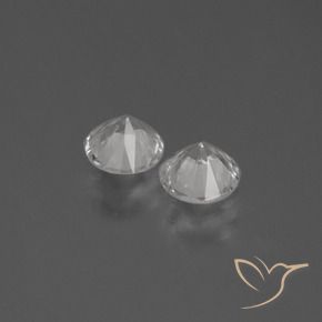 0.74 ct natürliche Weiß Saphir-Edelsteine, Runden, VVS-VS