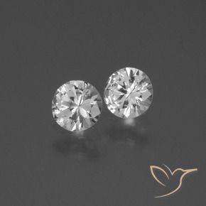 0.76 ct natürliche Weiß Saphir-Edelsteine, Runden, VVS-VS