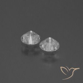 0.76 ct natürliche Weiß Saphir-Edelsteine, Runden, VVS-VS