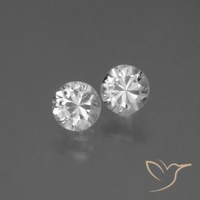 0.85 ct natürliche Weiß Saphir-Edelsteine, Runden, VVS-VS