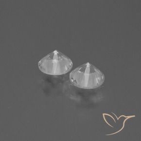 0.85 ct natürliche Weiß Saphir-Edelsteine, Runden, VVS-VS