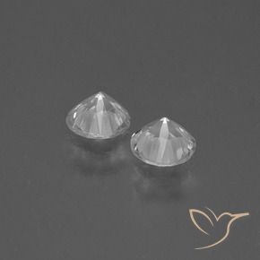 0.86 ct natürliche Weiß Saphir-Edelsteine, Runden, VVS-VS