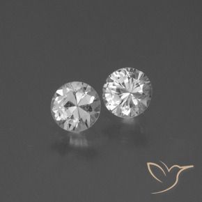 0.76 ct natürliche Weiß Saphir-Edelsteine, Runden, VS