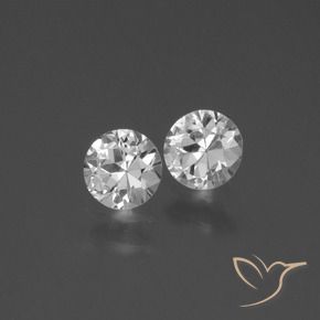 0.84 ct natürliche Weiß Saphir-Edelsteine, Runden, VS