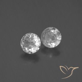 0.69 ct natürliche Klares Weiß Saphir-Edelsteine, Runden, VS