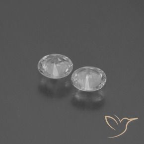 0.69 ct natürliche Klares Weiß Saphir-Edelsteine, Runden, VS