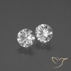 0.77 ct natürliche Klares Weiß Saphir-Edelsteine, Runden, VS