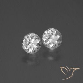 0.80 ct natürliche Klares Weiß Saphir-Edelsteine, Runden, VVS-VS