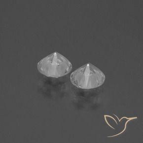 0.80 ct natürliche Klares Weiß Saphir-Edelsteine, Runden, VVS-VS