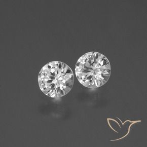 0.81 ct natürliche Klares Weiß Saphir-Edelsteine, Runden, VS