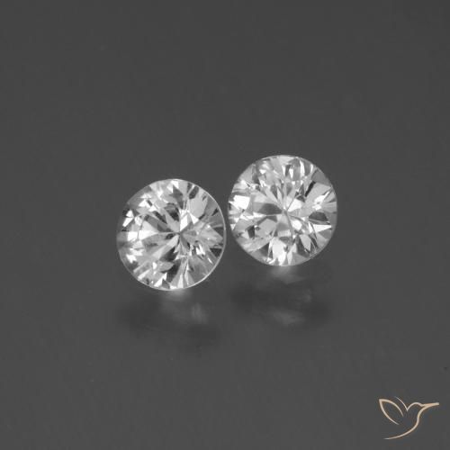 0.79 ct natürliche Klares Weiß Saphir-Edelsteine, Runden, VS