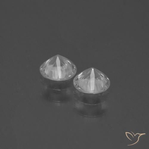 0.79 ct natürliche Klares Weiß Saphir-Edelsteine, Runden, VS