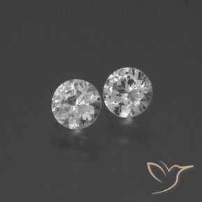 0.82 ct natürliche Klares Weiß Saphir-Edelsteine, Runden, VS