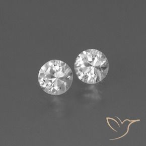 0.80 ct natürliche Klares Weiß Saphir-Edelsteine, Runden, VS