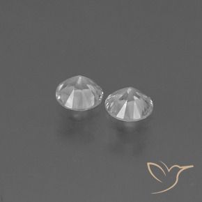 0.80 ct natürliche Klares Weiß Saphir-Edelsteine, Runden, VS