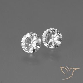 0.75 ct natürliche Klares Weiß Saphir-Edelsteine, Runden, VS