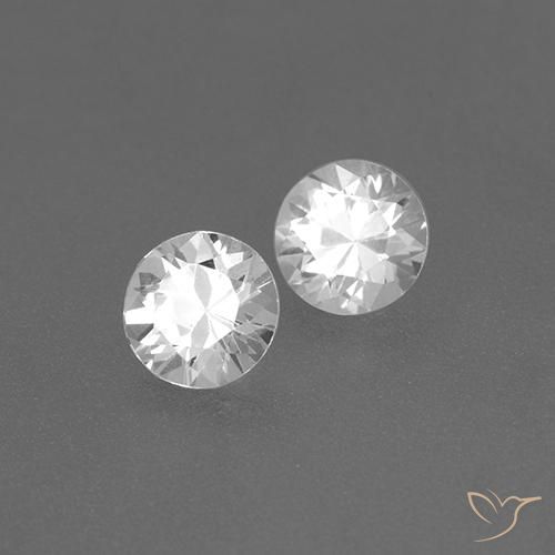 0.78 ct natürliche Weiß Saphir-Edelsteine, Runden, VVS-VS