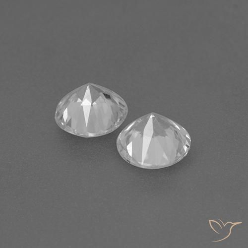 0.78 ct natürliche Weiß Saphir-Edelsteine, Runden, VVS-VS