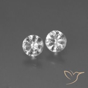 0.74 ct natürliche Weiß Saphir-Edelsteine, Runden, VS