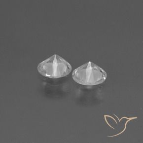 0.74 ct natürliche Weiß Saphir-Edelsteine, Runden, VS
