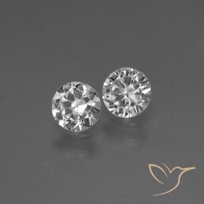 0.77 ct natürliche Weiß Saphir-Edelsteine, Runden, VVS-VS