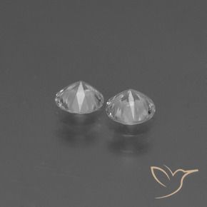 0.77 ct natürliche Weiß Saphir-Edelsteine, Runden, VVS-VS