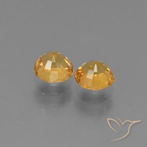 1.46 ct natürliche Mittel Orange-Gold Saphir-Edelsteine, Runden, VVS
