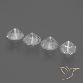 1.78 ct natürliche Klares Weiß Saphir-Edelsteine, Runden, VS