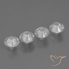 1.71 ct natürliche Klares Weiß Saphir-Edelsteine, Runden, VS